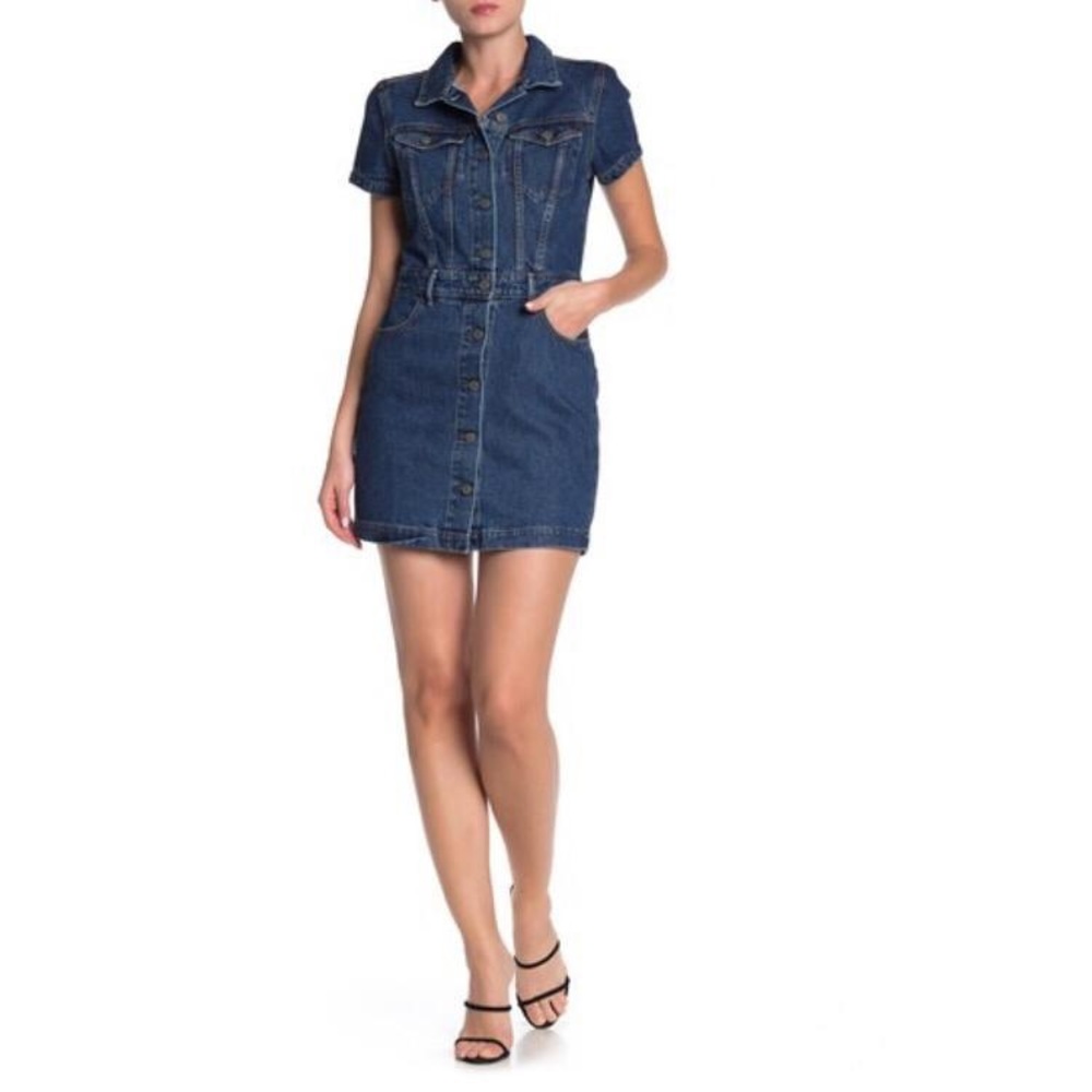 GRLFRND Blue Denim Mini Dress